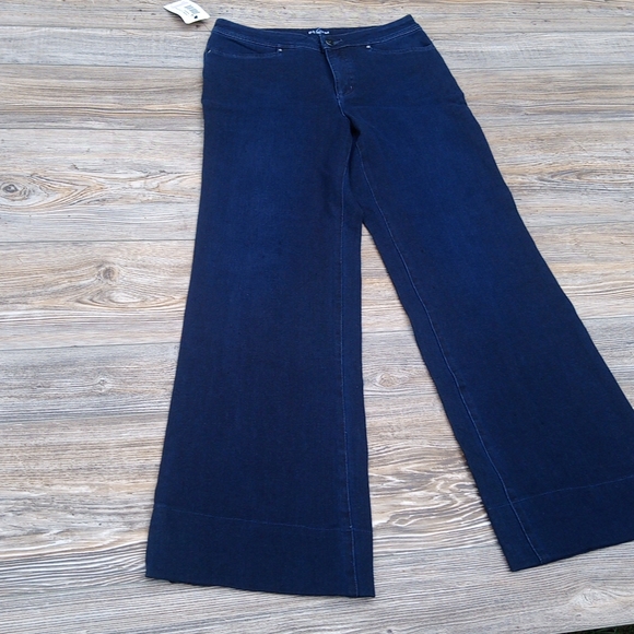 Denim 6 Dark Wash Blue Jean Denim Trouser Dress Pants - Picture 2 of 14